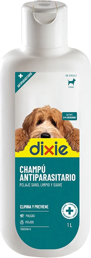 Champú antiparasitario para perros