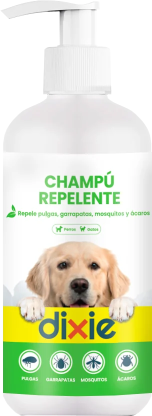 Champú repelente para perros y gatos