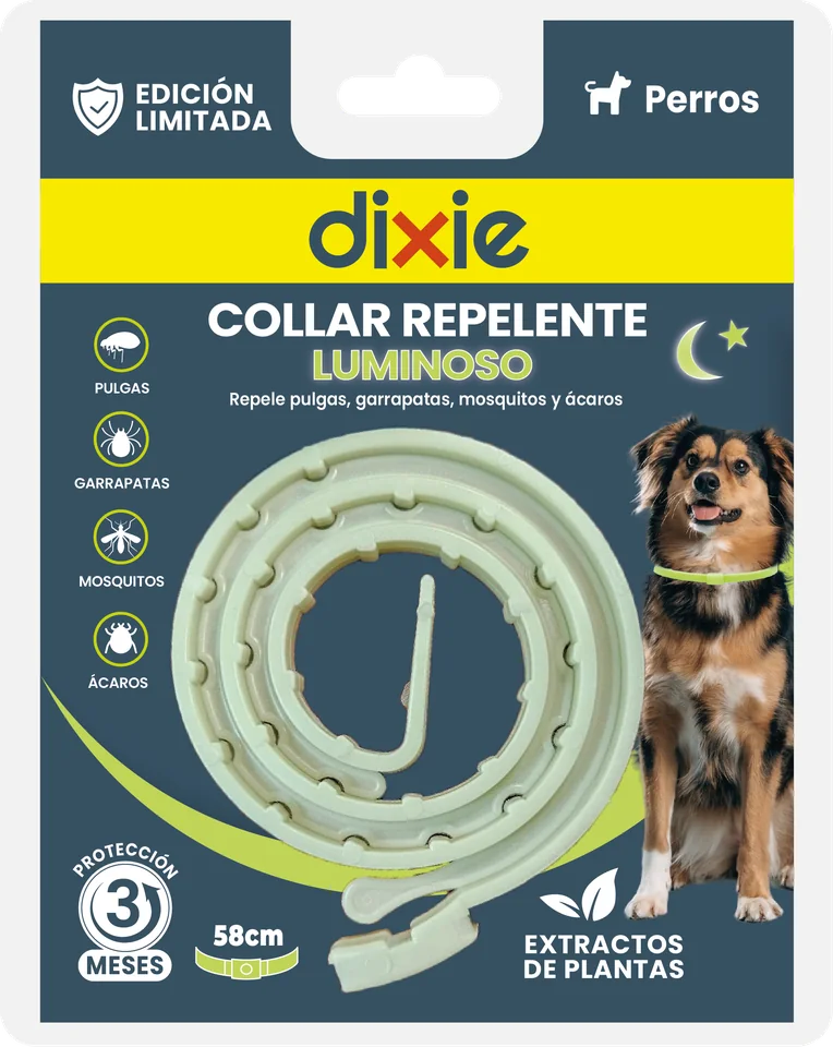 Collar luminoso repelente para perros