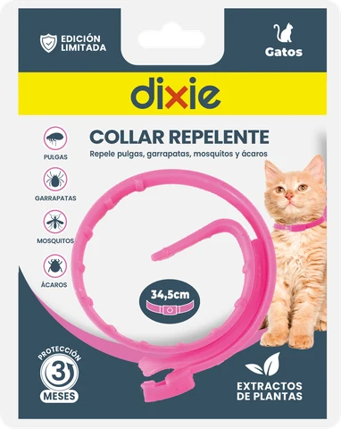 Collar repelente rosa para gatos